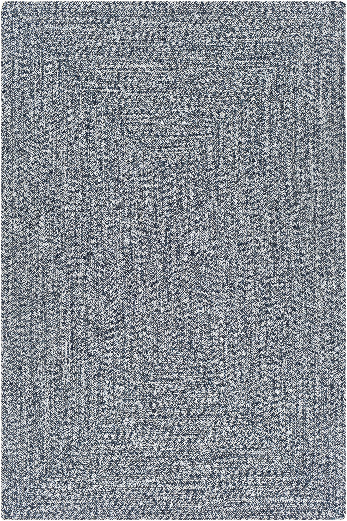 Blue Braided Faux Jute Outdoor Rug