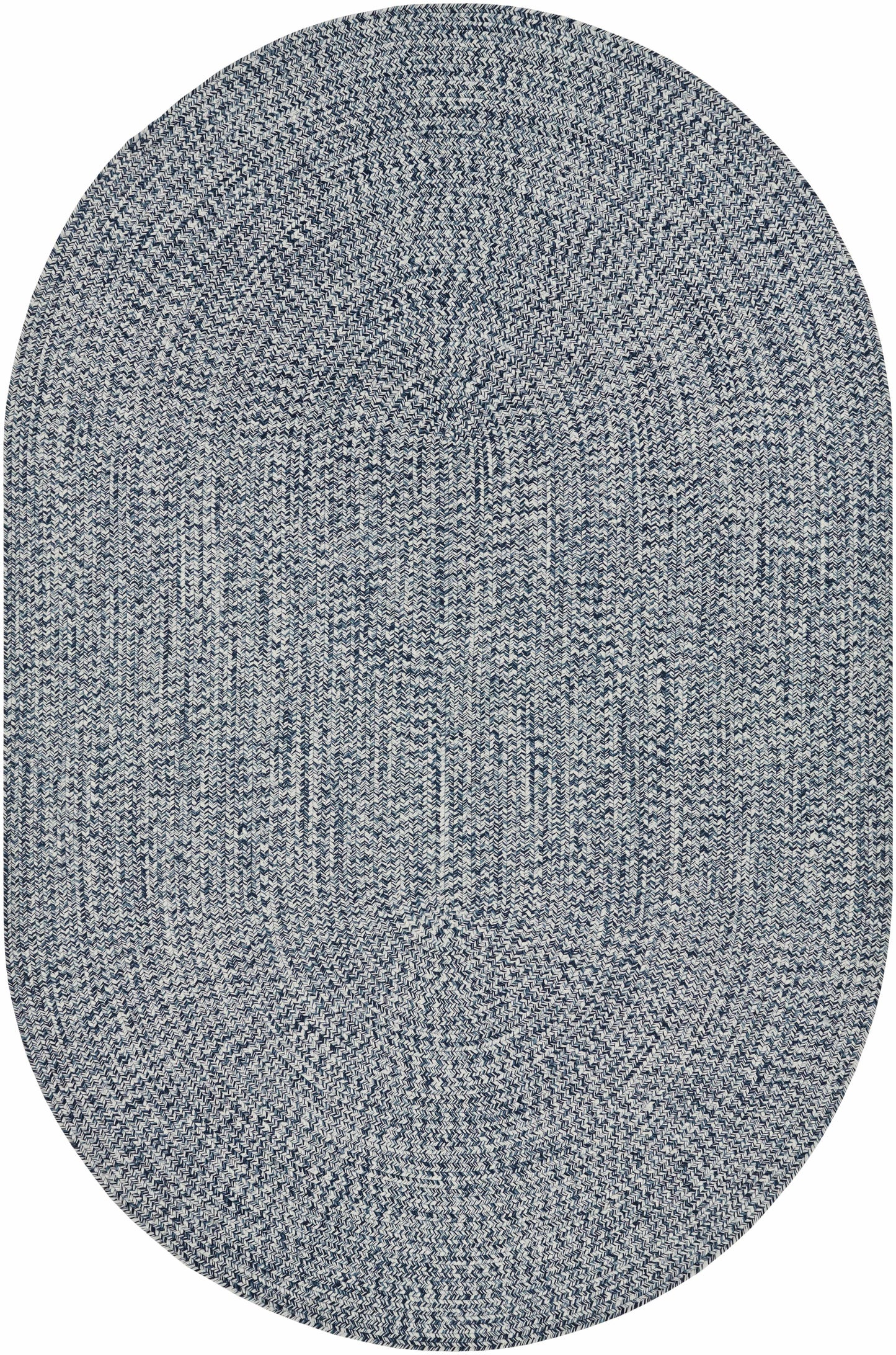 Blue Braided Faux Jute Outdoor Rug