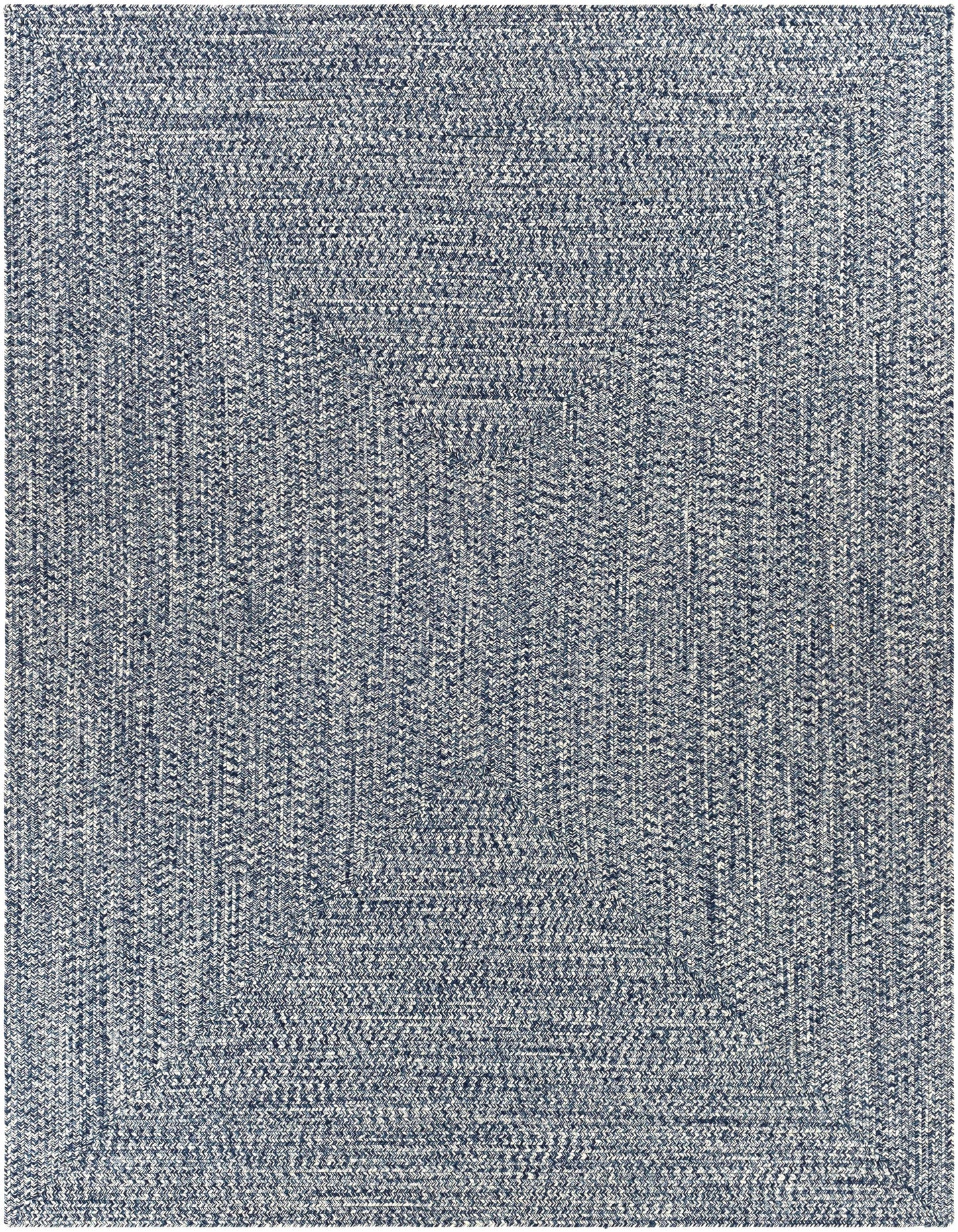 Blue Braided Faux Jute Outdoor Rug