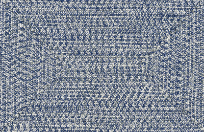 Blue Braided Faux Jute Outdoor Rug