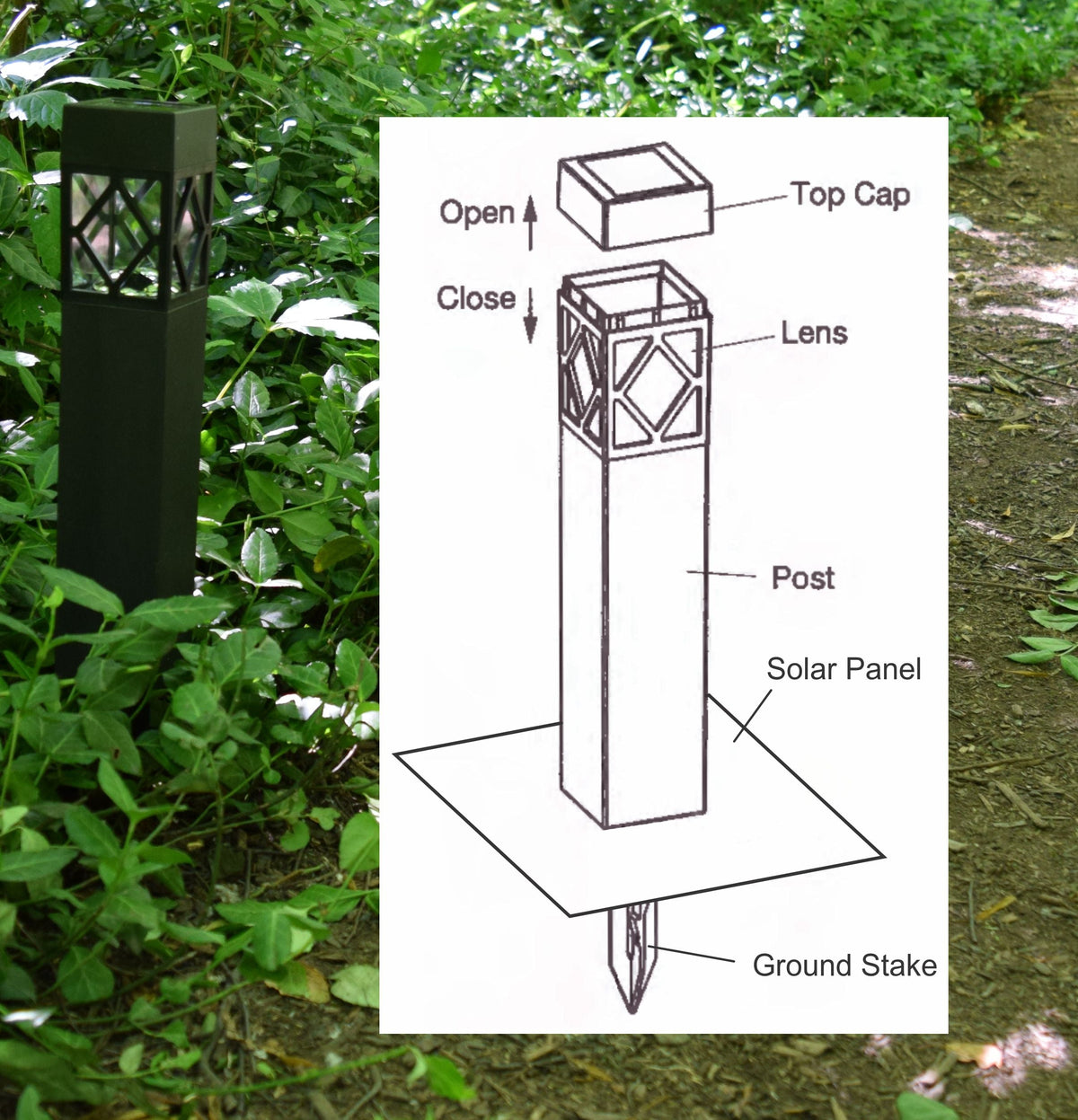 Malibu Marker SHADE SOLAR® Shade-3™ solar light works in the shade