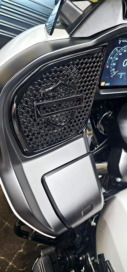 98 to 2024+ Road Glide 3D shield speakers grill covers set