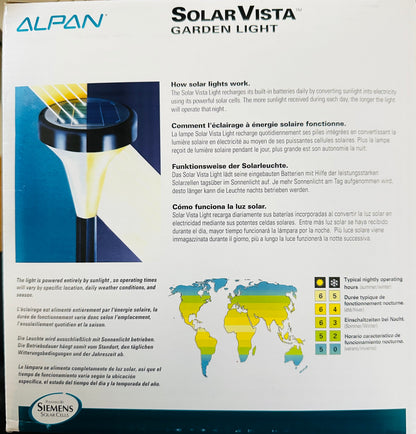 Siemens Vintage Bollard Solar Pathway Light 4 Watt 100 Lumen With Fluorescent Bulb 4 Pack