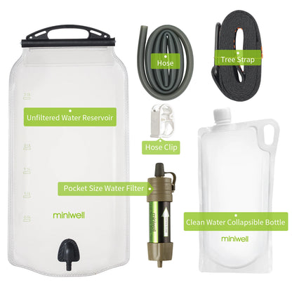 Portable Camping Filtration Capacity for Outdoor Emergency Survival Tool