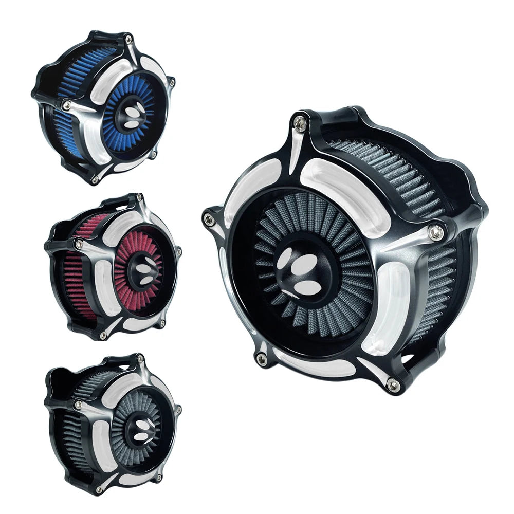 Motorcycle Turbine Intake Air Cleaner For Harley Sportster XL 883 XL 1200 Dyna Softail Touring Electra Glide