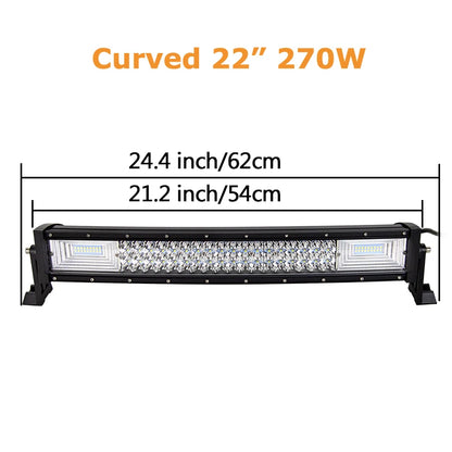 Curved/Straight 22 32 42 52inch 675W 540W Led Light Bar Driving Lights