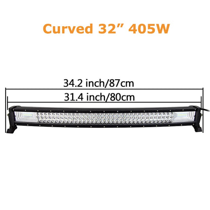 Curved/Straight 22 32 42 52inch 675W 540W Led Light Bar Driving Lights