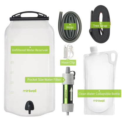Portable Camping Filtration Capacity for Outdoor Emergency Survival Tool