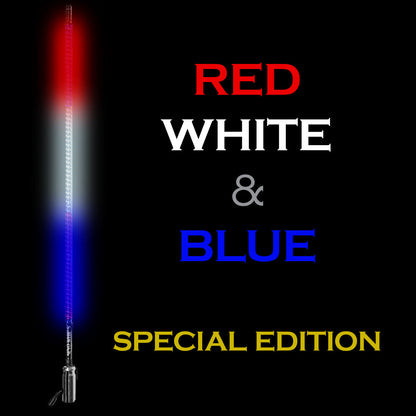 Hyper Color LED Whip – Red White Blue