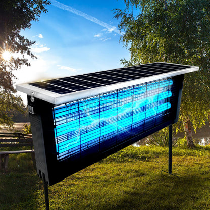 Solar Bug Zapper Outdoor, Wireless Portable Camping Mosquito Zapper 4500V For 3500 Sq.ft with Panel Sensor, Fly Traps with 10FT Extension Cord