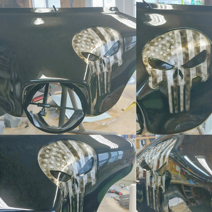 Harley davidson reccesed Punisher fairing batwing