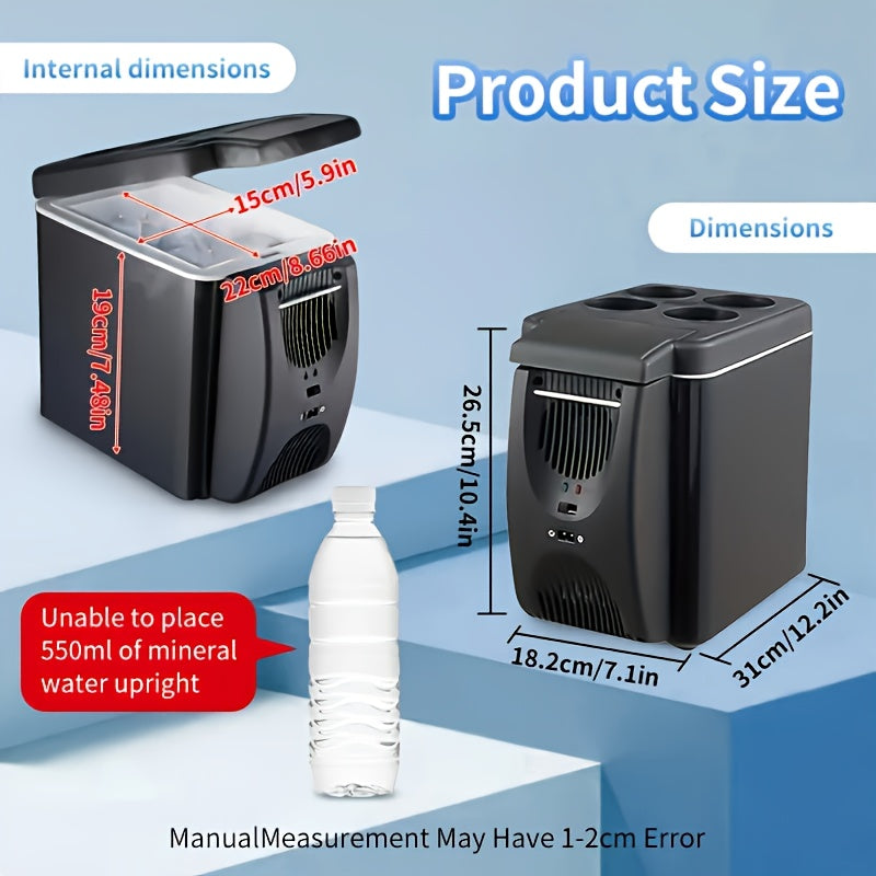 6L Portable Car Refrigerator Cooler & Warmer Mini Fridge Home Car Cup Holder