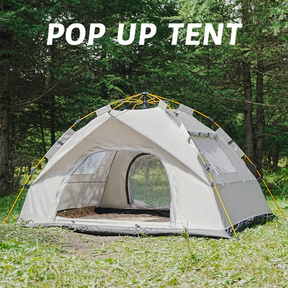 3-4 Person Instant Pop Up Camping Tent Waterproof Quick Setup Outdoor Portable