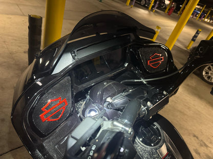 98 to 2024+ Road Glide 3D shield speakers grill covers set