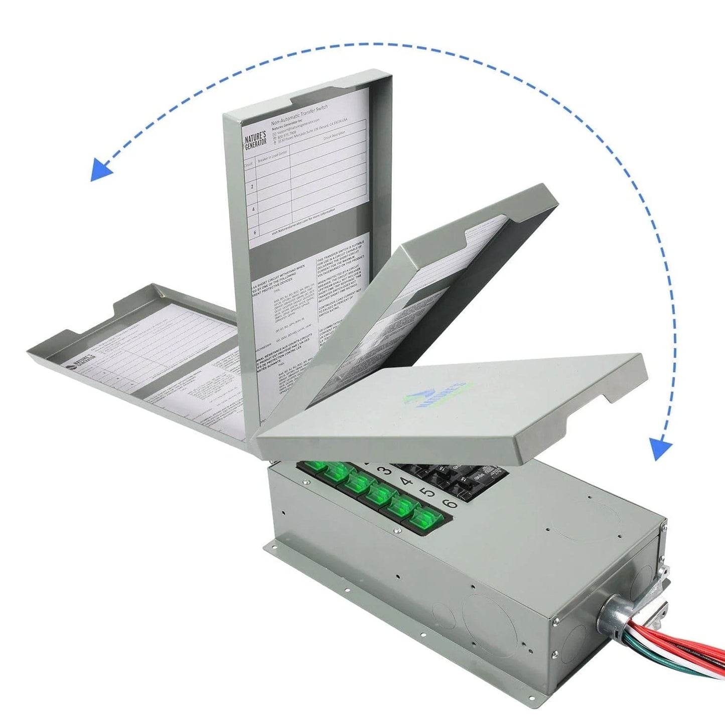 120V/240V 30A 6-Circuit Non-Automatic Transfer Switch