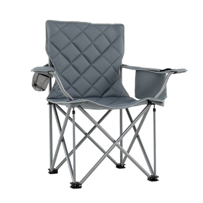 Oversized Camping Chairs Outdoor Folding Chair with Cooler Pouch and Cup Holder