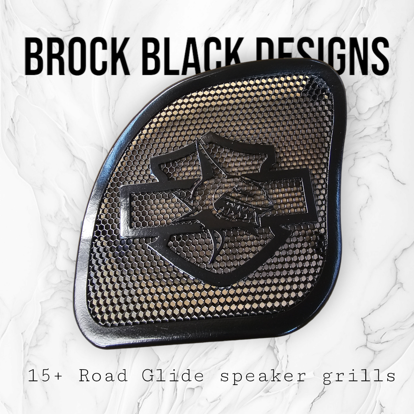 98-2024+ Road Glide 3D shark speakers grill covers set