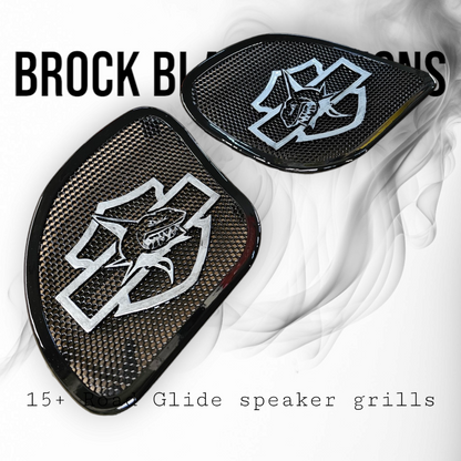 98-2024+ Road Glide 3D shark speakers grill covers set