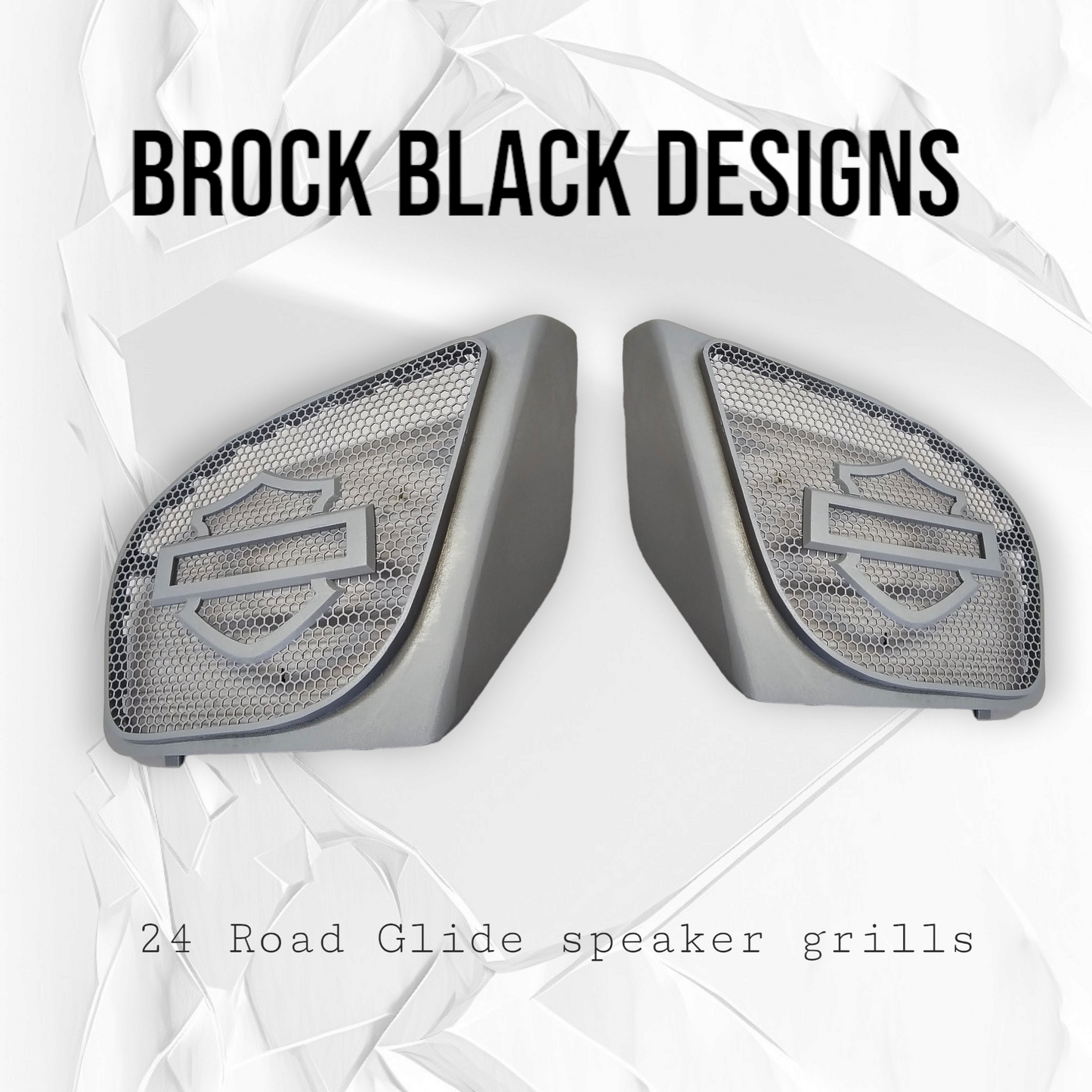 98 to 2024+ Road Glide 3D shield speakers grill covers set