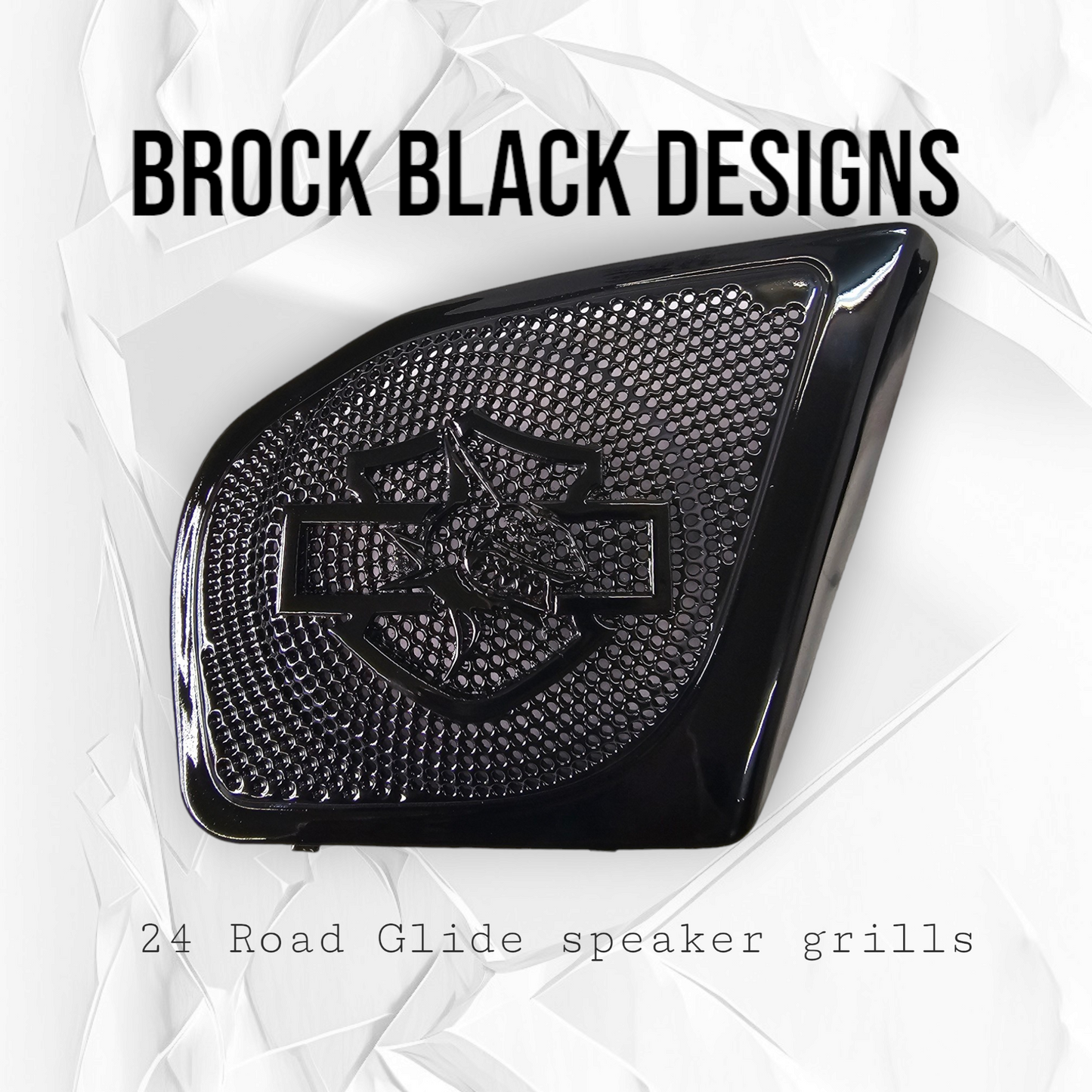 98-2024+ Road Glide 3D shark speakers grill covers set
