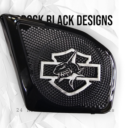 98-2024+ Road Glide 3D shark speakers grill covers set