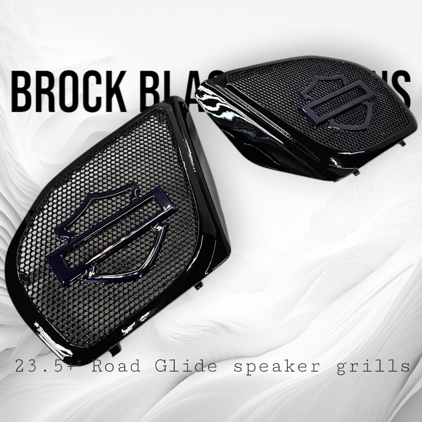 98 to 2024+ Road Glide 3D shield speakers grill covers set