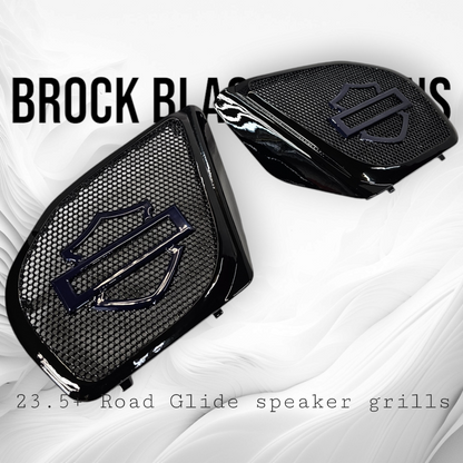 98 to 2024+ Road Glide 3D shield speakers grill covers set