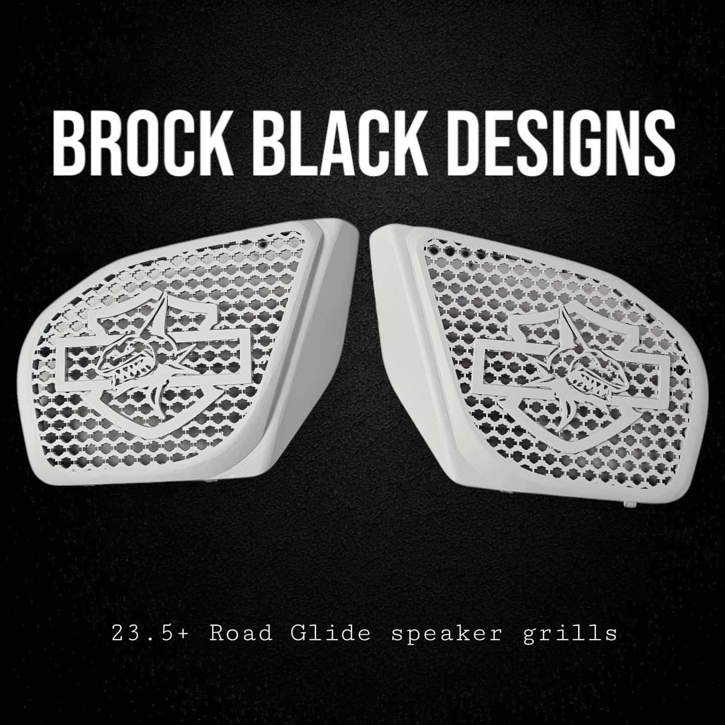 98-2024+ Road Glide 3D shark speakers grill covers set