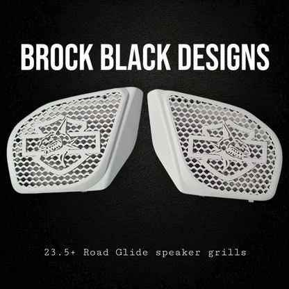 98-2024+ Road Glide 3D shark speakers grill covers set