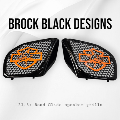 98-2024+ Road Glide 3D shark speakers grill covers set