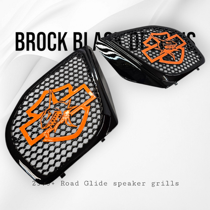 98-2024+ Road Glide 3D shark speakers grill covers set