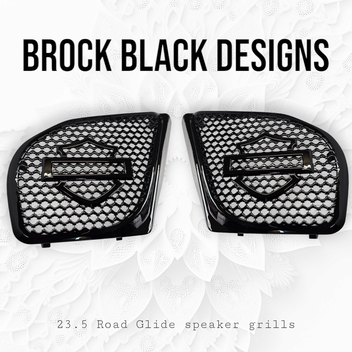 98 to 2024+ Road Glide 3D shield speakers grill covers set