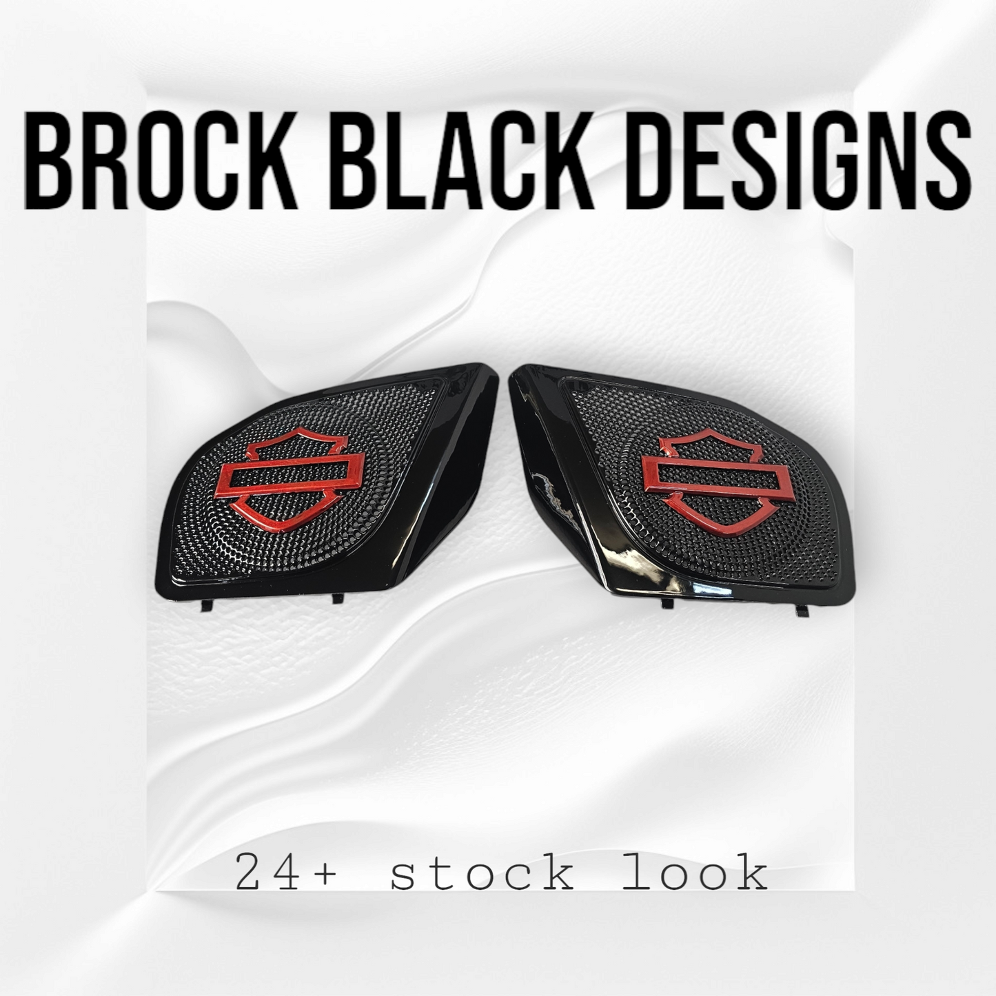 98 to 2024+ Road Glide 3D shield speakers grill covers set