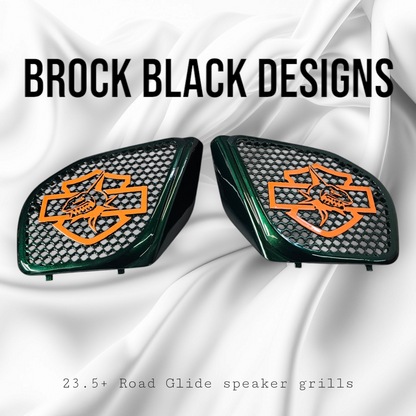 98-2024+ Road Glide 3D shark speakers grill covers set