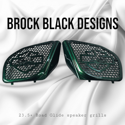 98-2024+ Road Glide 3D shark speakers grill covers set