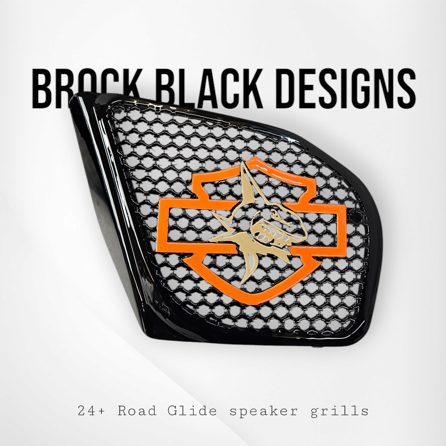 98-2024+ Road Glide 3D shark speakers grill covers set