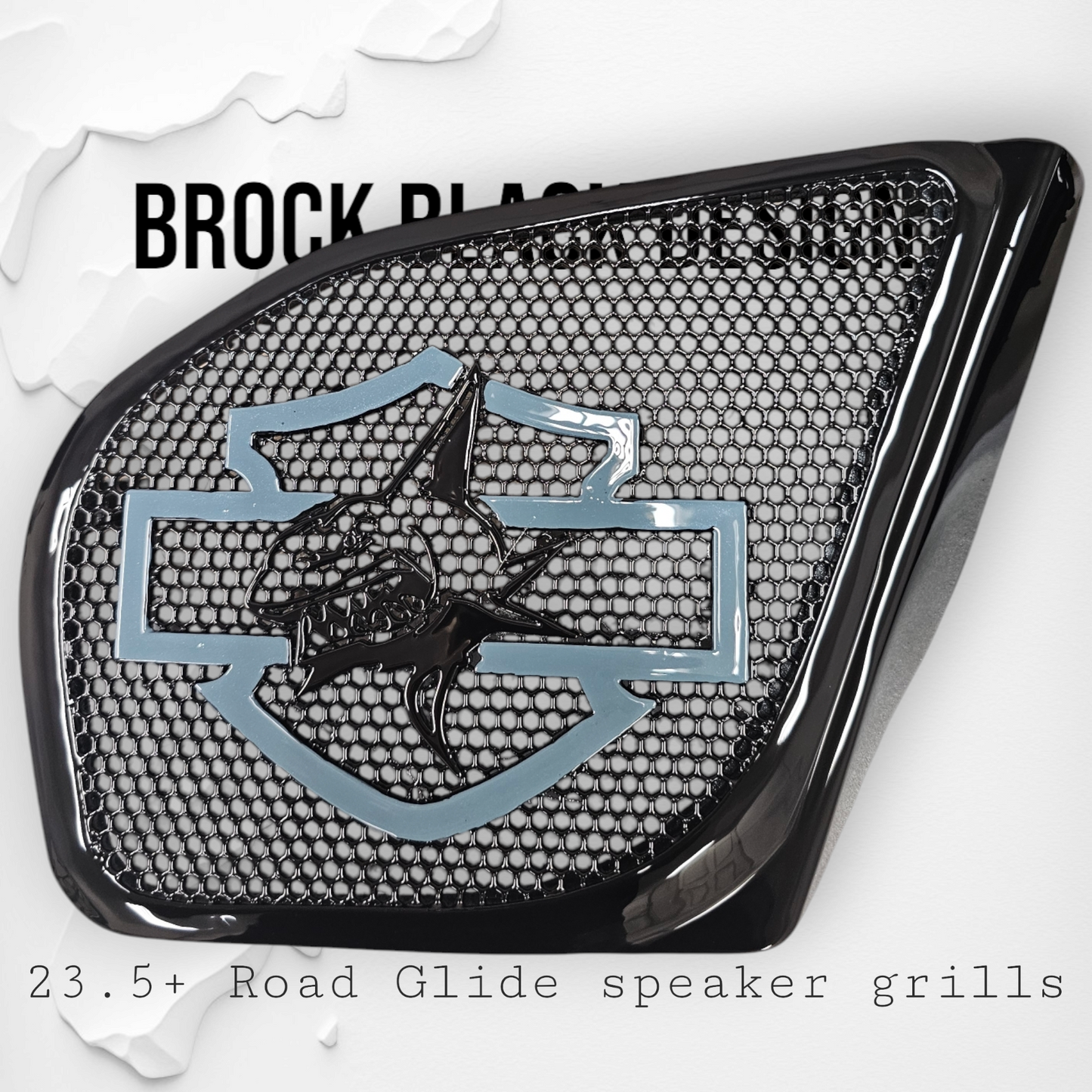 98-2024+ Road Glide 3D shark speakers grill covers set