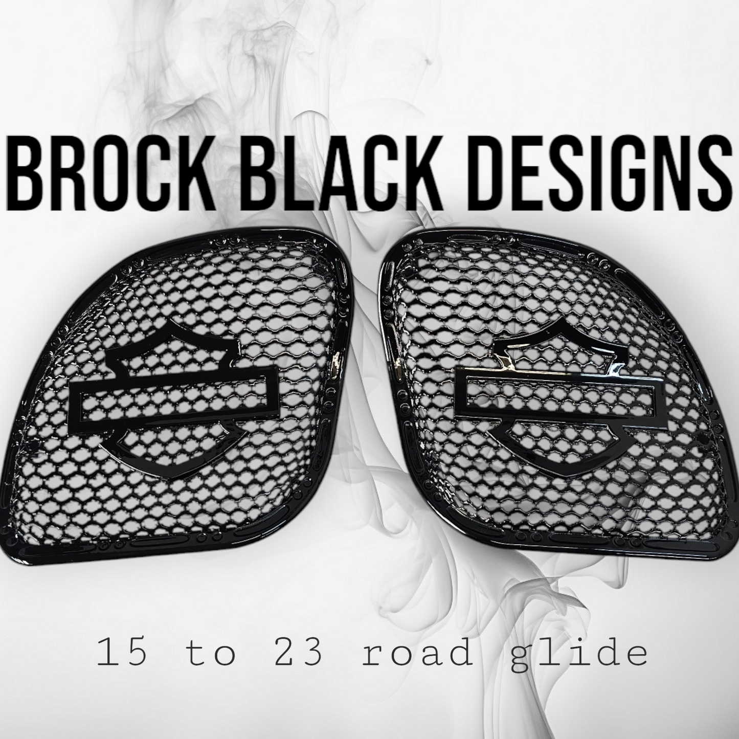 98 to 2024+ Road Glide 3D shield speakers grill covers set