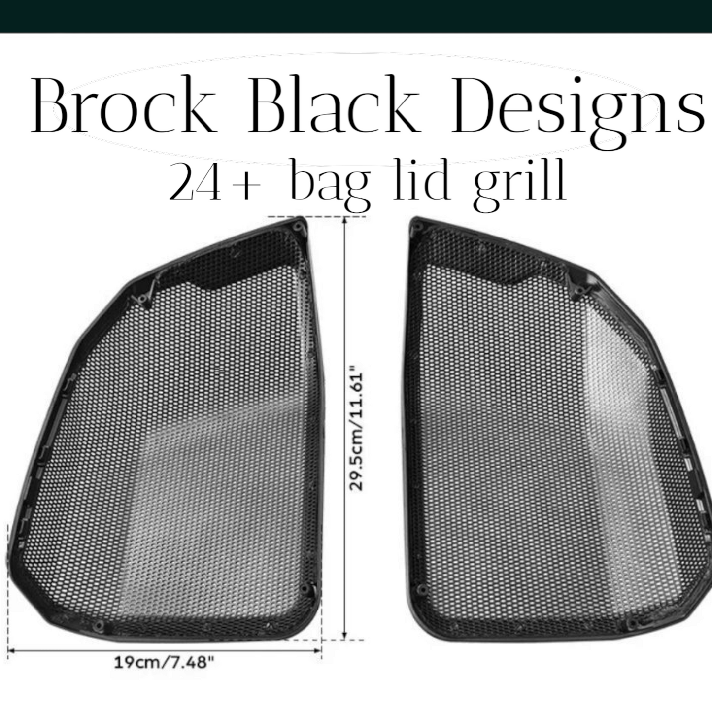 24+ Harley Davidson bag lid Speaker Grill Cover shark theme