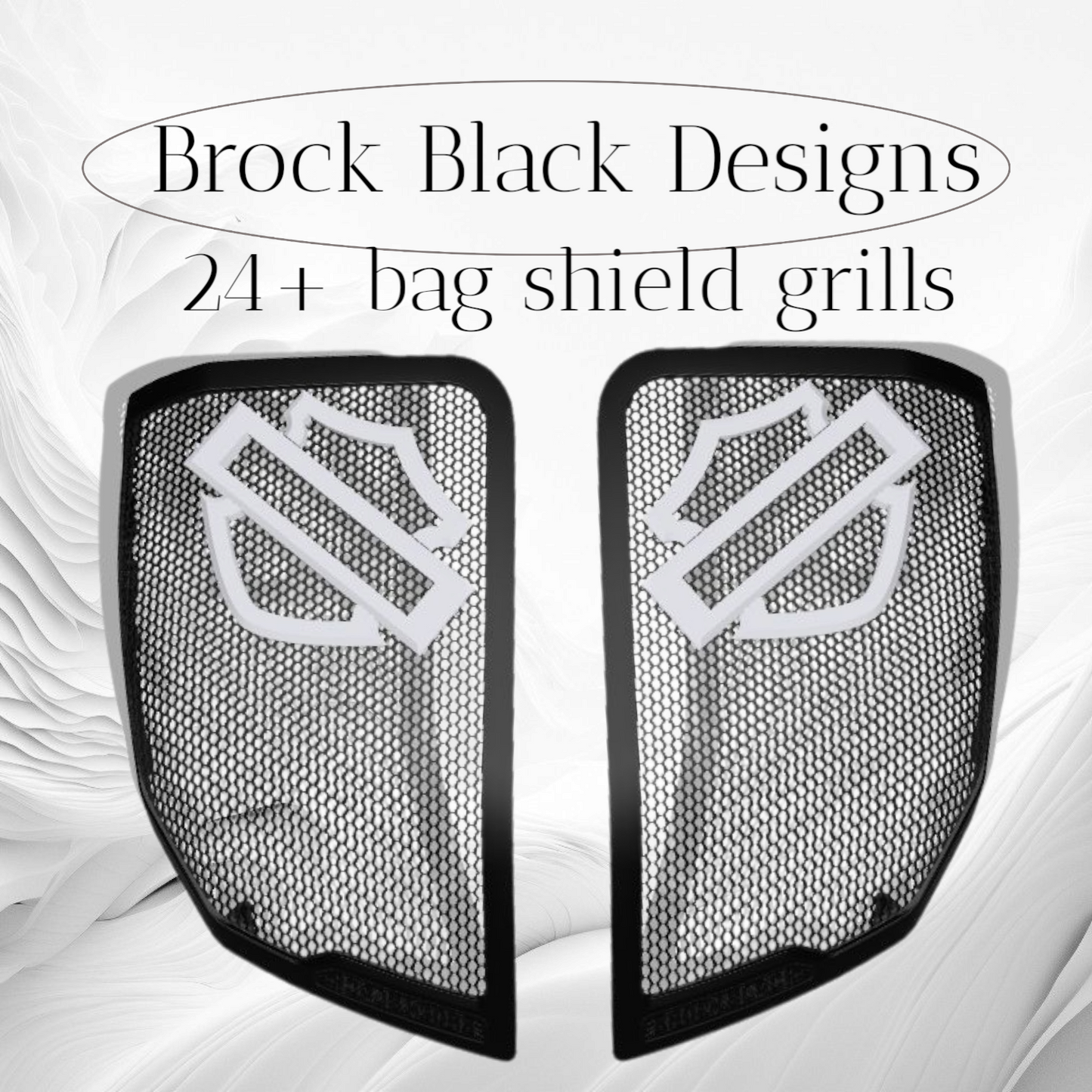 24+ Harley Davidson bag lid Speaker Grill Cover Guard shield theme