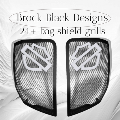 24+ Harley Davidson bag lid Speaker Grill Cover Guard shield theme