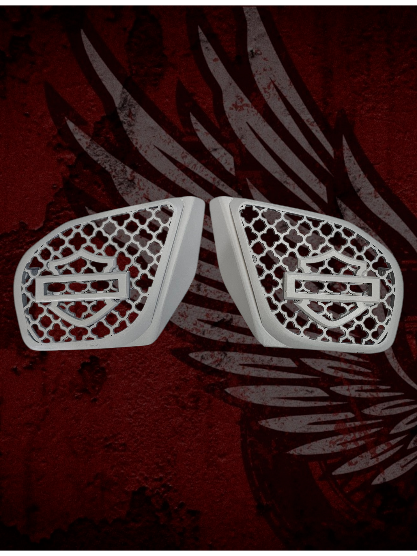98 to 2024+ Road Glide 3D shield speakers grill covers set