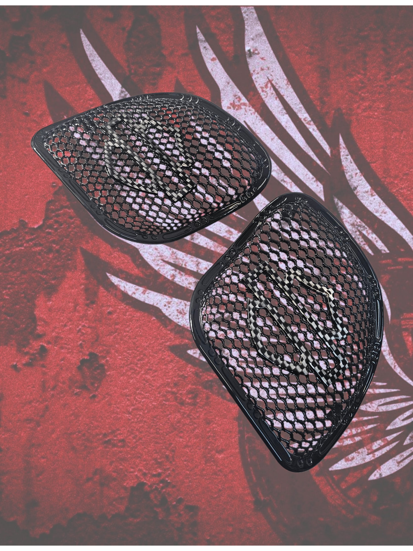 98 to 2024+ Road Glide 3D shield speakers grill covers set