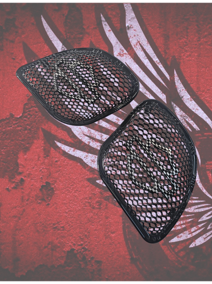 98 to 2024+ Road Glide 3D shield speakers grill covers set