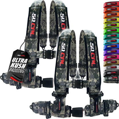 Pro Series 2" & 3" 4 point Harness with push button release