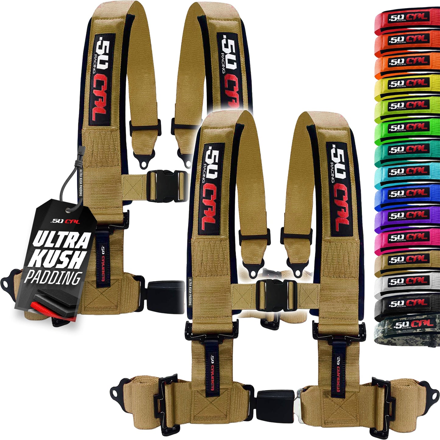 Pro Series 2" & 3" 4 point Harness with push button release