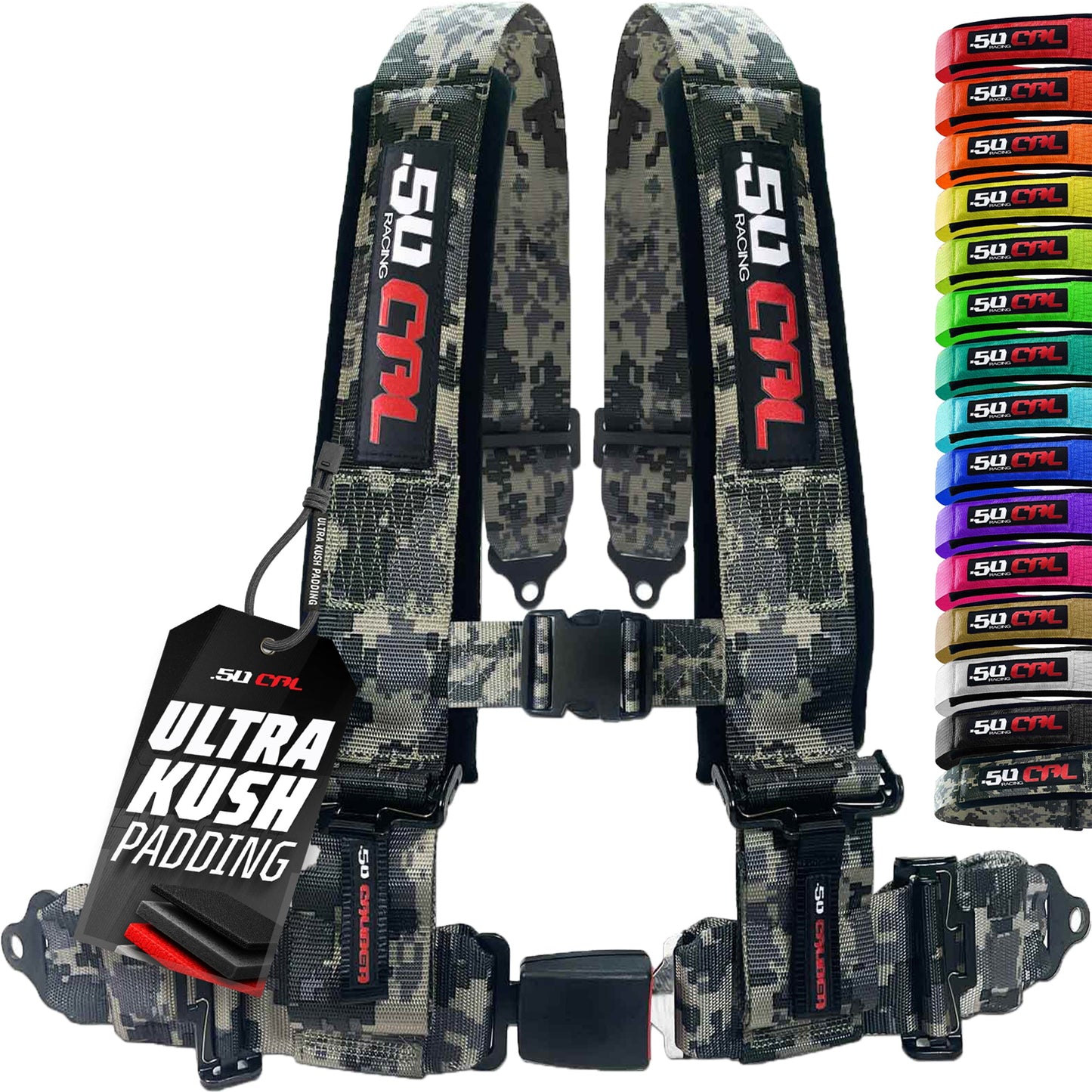 Pro Series 2" & 3" 4 point Harness with push button release