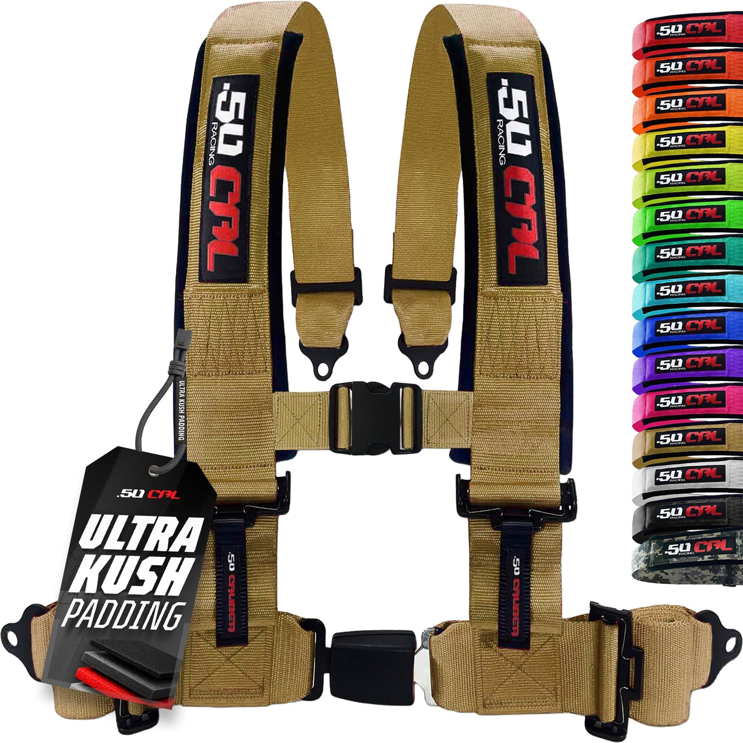 Pro Series 2" & 3" 4 point Harness with push button release