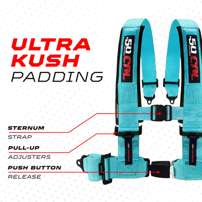 Pro Series 2" & 3" 4 point Harness with push button release