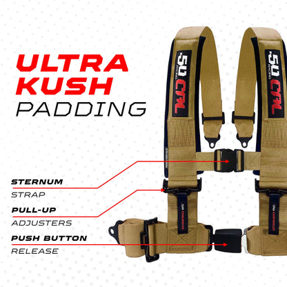 Pro Series 2" & 3" 4 point Harness with push button release